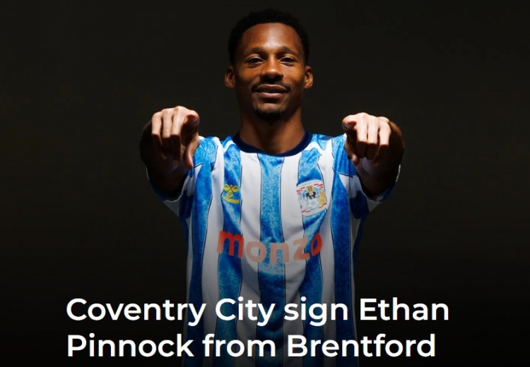 官方：英超新军考文垂签下33岁布伦特福德后卫平诺克
